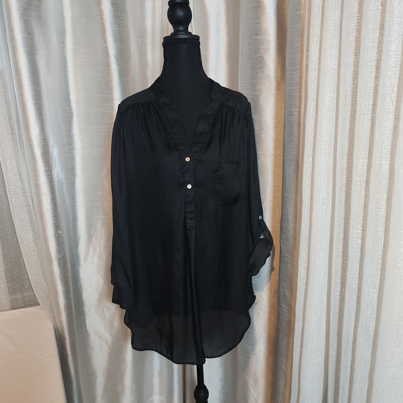 Ellison Black Sheer Blouse - Picture 1 of 5
